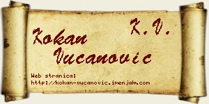 Kokan Vučanović vizit kartica